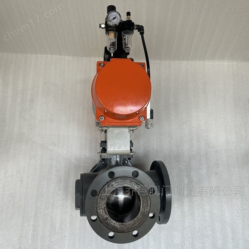 Q645F气动三通球阀 Q645F气动三通球阀